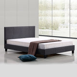 NNEDSZ Queen Linen Fabric Bed Frame Grey