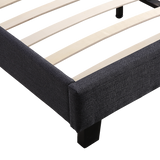 NNEDSZ Queen Linen Fabric Bed Frame Grey