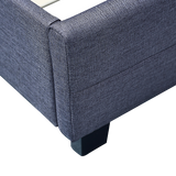 NNEDSZ Linen Fabric King Deluxe Bed Frame Grey