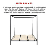 NNEDSZ 4 Four Poster King Bed Frame