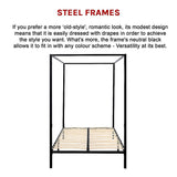NNEDSZ 4 Four Poster Queen Bed Frame