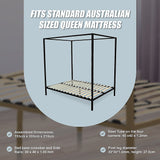 NNEDSZ 4 Four Poster Queen Bed Frame