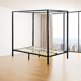 NNEDSZ 4 Four Poster Queen Bed Frame