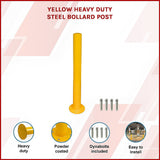 NNEDSZ Yellow Heavy Duty Steel Bollard Post