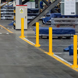 NNEDSZ Yellow Heavy Duty Steel Bollard Post