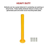 NNEDSZ Yellow Heavy Duty Steel Bollard Post