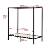 NNEDSZ 4 Four Poster Single Bed Frame