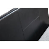 NNEDSZ King Single PU Leather Bed Frame Black