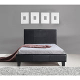 NNEDSZ King Single PU Leather Bed Frame Black