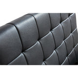 NNEDSZ King Single PU Leather Deluxe Bed Frame Black