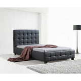 NNEDSZ King Single PU Leather Deluxe Bed Frame Black
