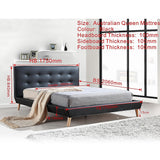 NNEDSZ Queen PU Leather Deluxe Bed Frame Black