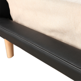 NNEDSZ King PU Leather Deluxe Bed Frame Black