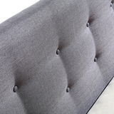 NNEDSZ Double Linen Fabric Deluxe Bed Frame Grey