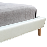 NNEDSZ Queen PU Leather Deluxe Bed Frame White