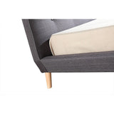 NNEDSZ King Linen Fabric Deluxe Bed Frame Grey