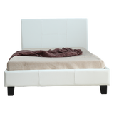 NNEDSZ King Single PU Leather Bed Frame White