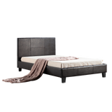 NNEDSZ King Single PU Leather Bed Frame Brown