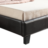 NNEDSZ King Single PU Leather Bed Frame Brown