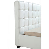 NNEDSZ King Single PU Leather Deluxe Bed Frame White