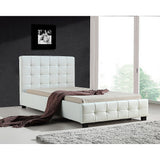 NNEDSZ King Single PU Leather Deluxe Bed Frame White