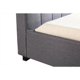 NNEDSZ King Single Linen Fabric Deluxe Bed Frame Grey