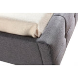 NNEDSZ King Single Linen Fabric Deluxe Bed Frame Grey