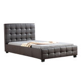 NNEDSZ King Single PU Leather Deluxe Bed Frame Brown