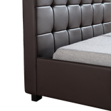 NNEDSZ King Single PU Leather Deluxe Bed Frame Brown