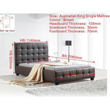 NNEDSZ King Single PU Leather Deluxe Bed Frame Brown