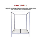 NNEDSZ 4 Four Poster Queen Bed Frame