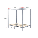 NNEDSZ 4 Four Poster Queen Bed Frame
