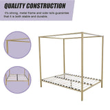 NNEDSZ 4 Four Poster Queen Bed Frame