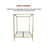 NNEDSZ 4 Four Poster Queen Bed Frame