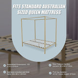 NNEDSZ 4 Four Poster Queen Bed Frame