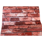 NNEDSZ 10m 3D Red Brick Print Theme Wallpaper