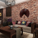 NNEDSZ 10m 3D Red Brick Print Theme Wallpaper