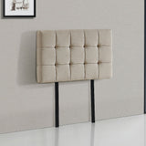 NNEDSZ Linen Fabric Single Bed Deluxe Headboard Bedhead - Beige