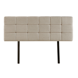 NNEDSZ Linen Fabric Queen Bed Deluxe Headboard Bedhead - Beige