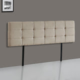 NNEDSZ Linen Fabric King Bed Deluxe Headboard Bedhead - Beige