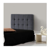 NNEDSZ Linen Fabric Single Bed Deluxe Headboard Bedhead - Grey