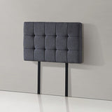 NNEDSZ Linen Fabric Single Bed Deluxe Headboard Bedhead - Grey