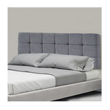 NNEDSZ Linen Fabric Queen Bed Deluxe Headboard Bedhead - Grey