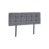 NNEDSZ Linen Fabric Queen Bed Deluxe Headboard Bedhead - Grey