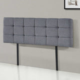 NNEDSZ Linen Fabric Queen Bed Deluxe Headboard Bedhead - Grey