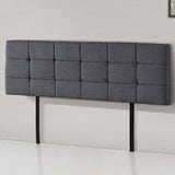 NNEDSZ Linen Fabric King Bed Deluxe Headboard Bedhead - Grey