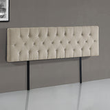 NNEDSZ Linen Fabric King Bed Deluxe Headboard Bedhead - Beige