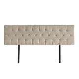 NNEDSZ Linen Fabric King Bed Deluxe Headboard Bedhead - Beige