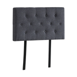 NNEDSZ Linen Fabric Single Bed Deluxe Headboard Bedhead - Grey
