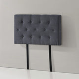 NNEDSZ Linen Fabric Single Bed Deluxe Headboard Bedhead - Grey
